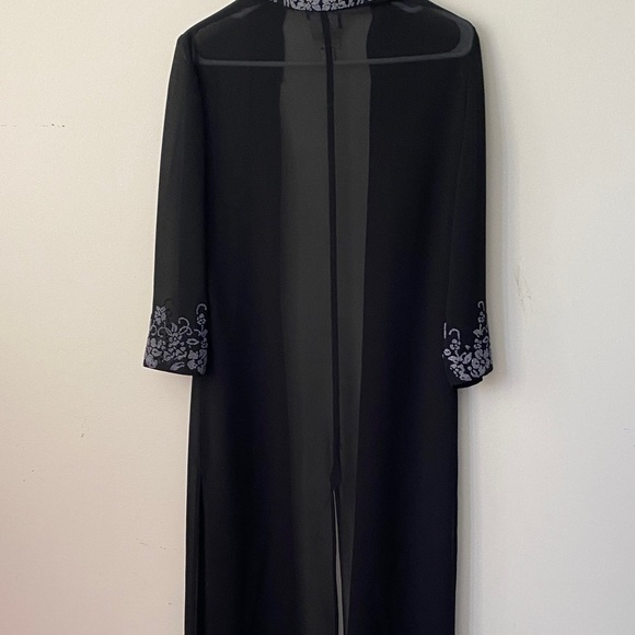 Joseph Ribkoff Long Sleeve Black Dress with Silver Detailing - Picture 6 of 6